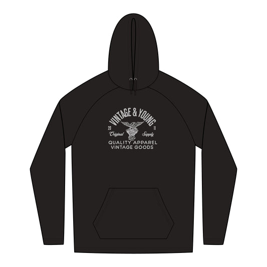 New Era + Vintage & Young Lightweight TriBlend Hoodie Original Supply Eagle