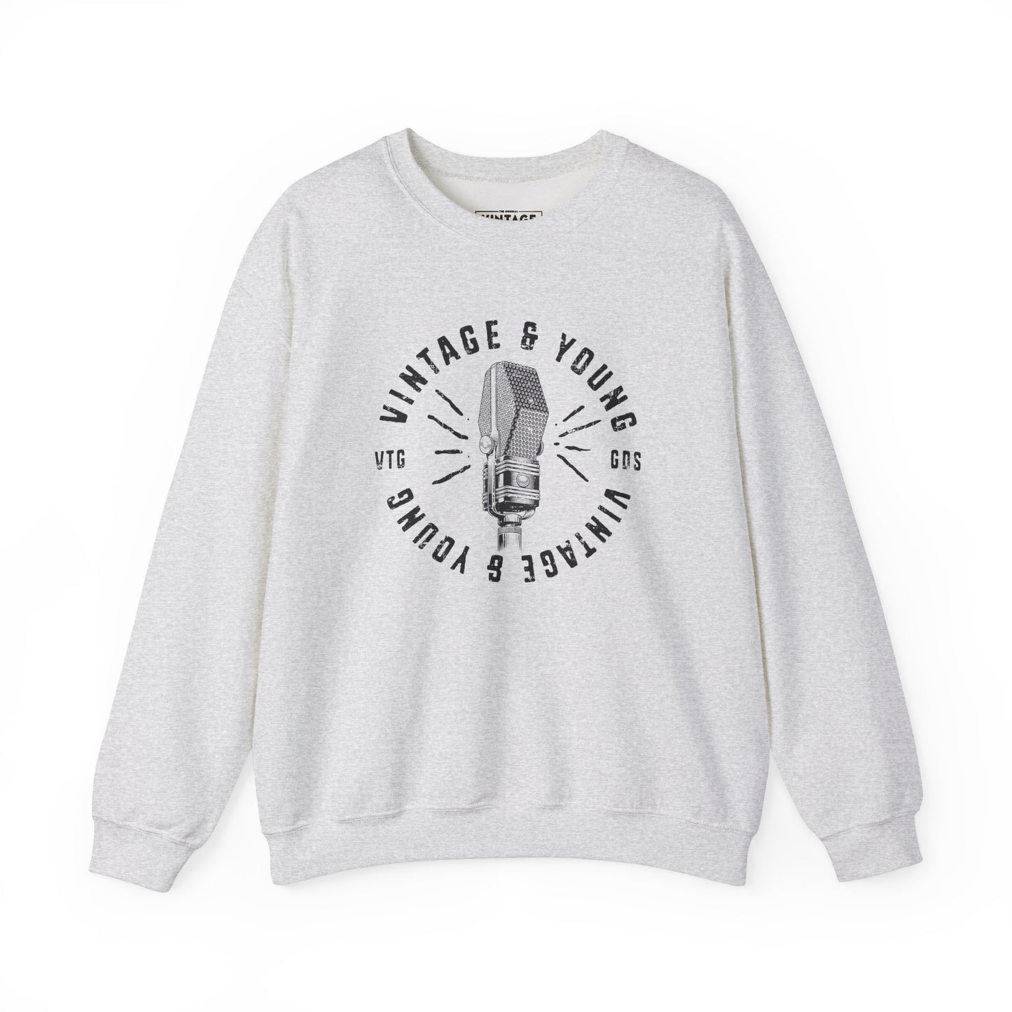 Vintage & Young Classic Microphone Crewneck Sweatshirt