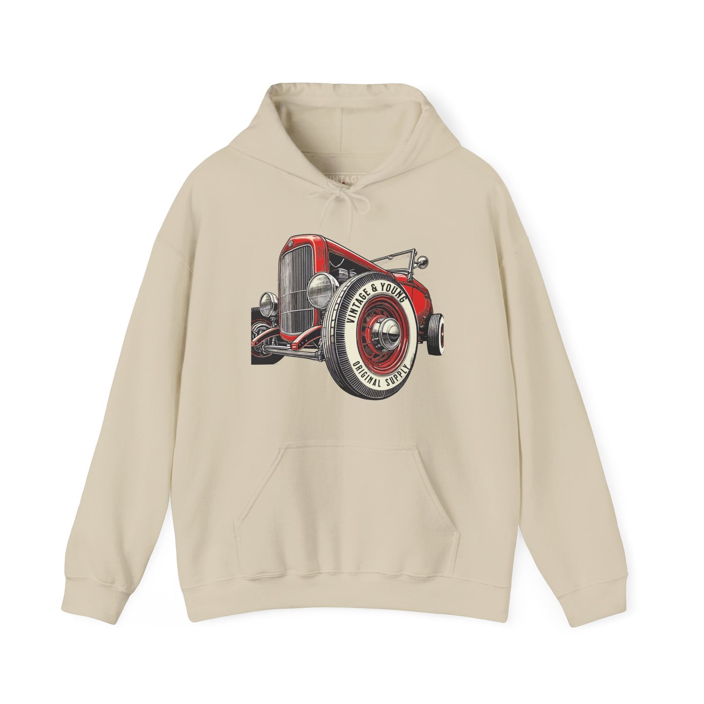 Hot Rodder White Wall Hoodie