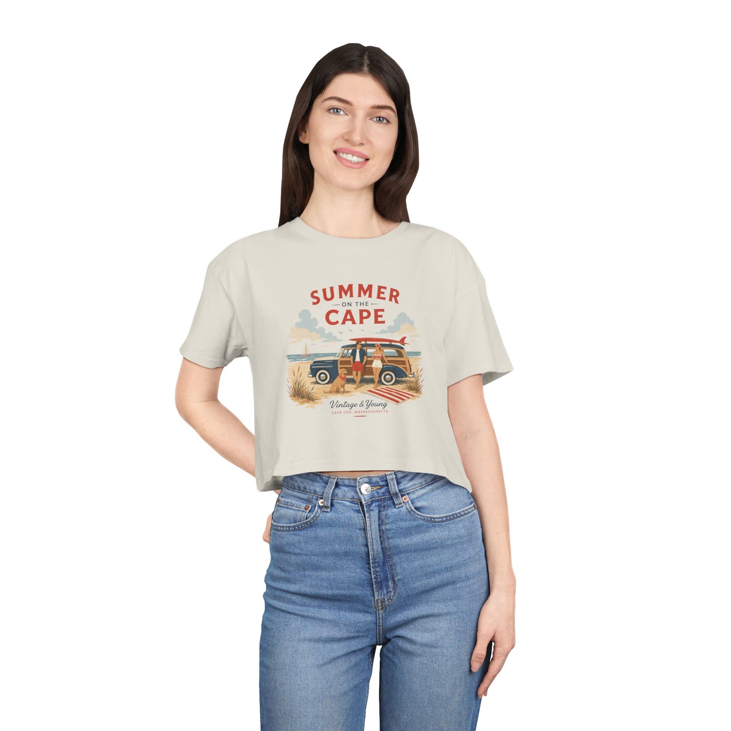 Cape Cod Woodie Crop Top Tee