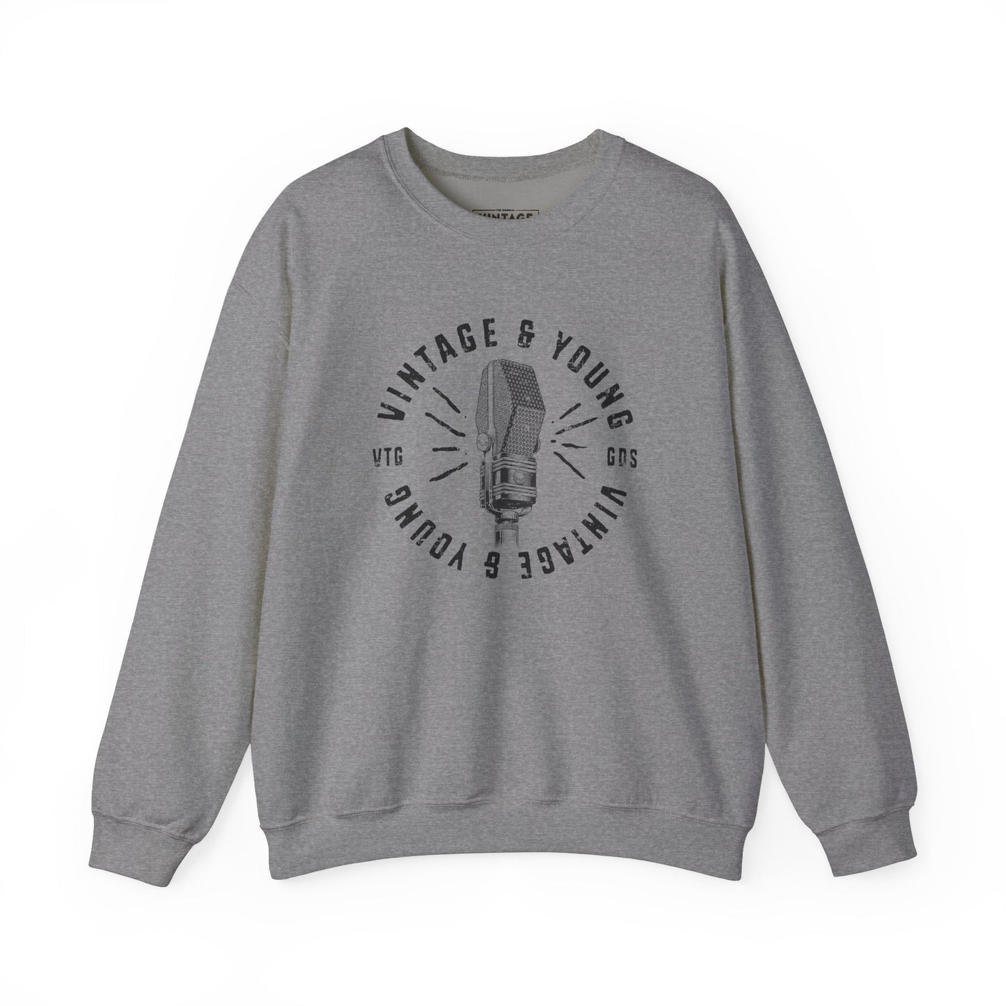 Vintage & Young Classic Microphone Crewneck Sweatshirt