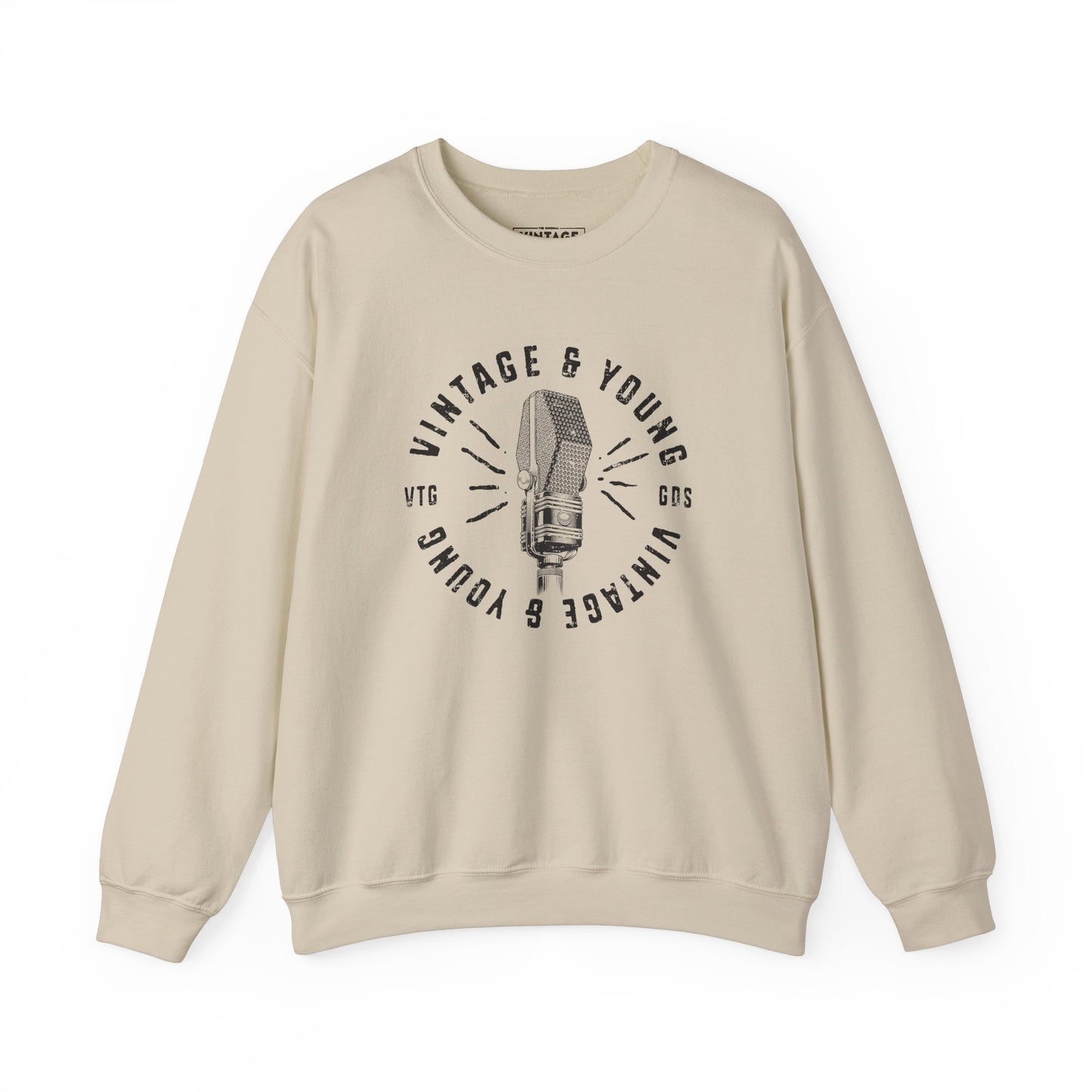 Vintage & Young Classic Microphone Crewneck Sweatshirt