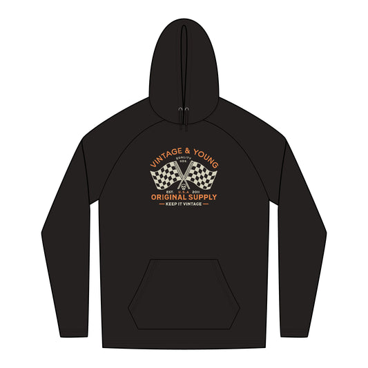 New Era + Vintage & Young Lightweight TriBlend Hoodie Original Supply Checkered