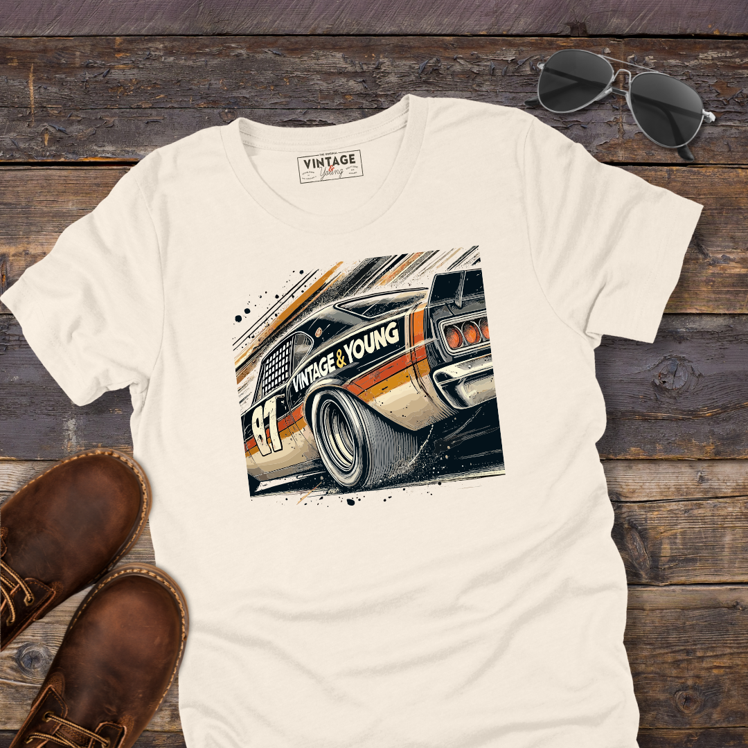 Vintage & Young Race Car Tee