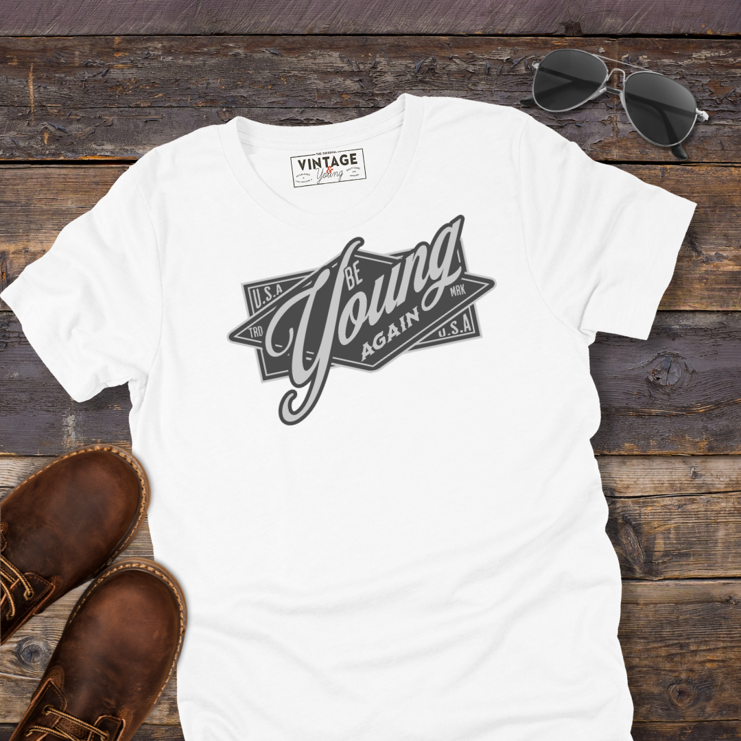 Art Deco 'Be Young Again' Tee