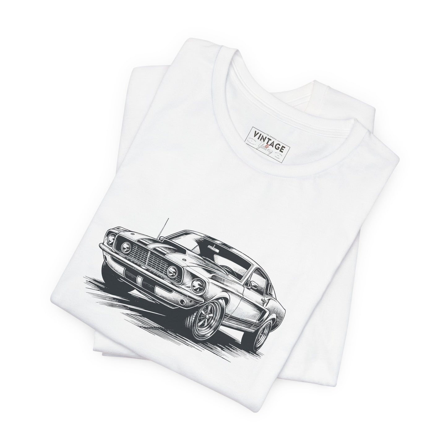 Vintage Mustang Hand-Drawn Style T-Shirt