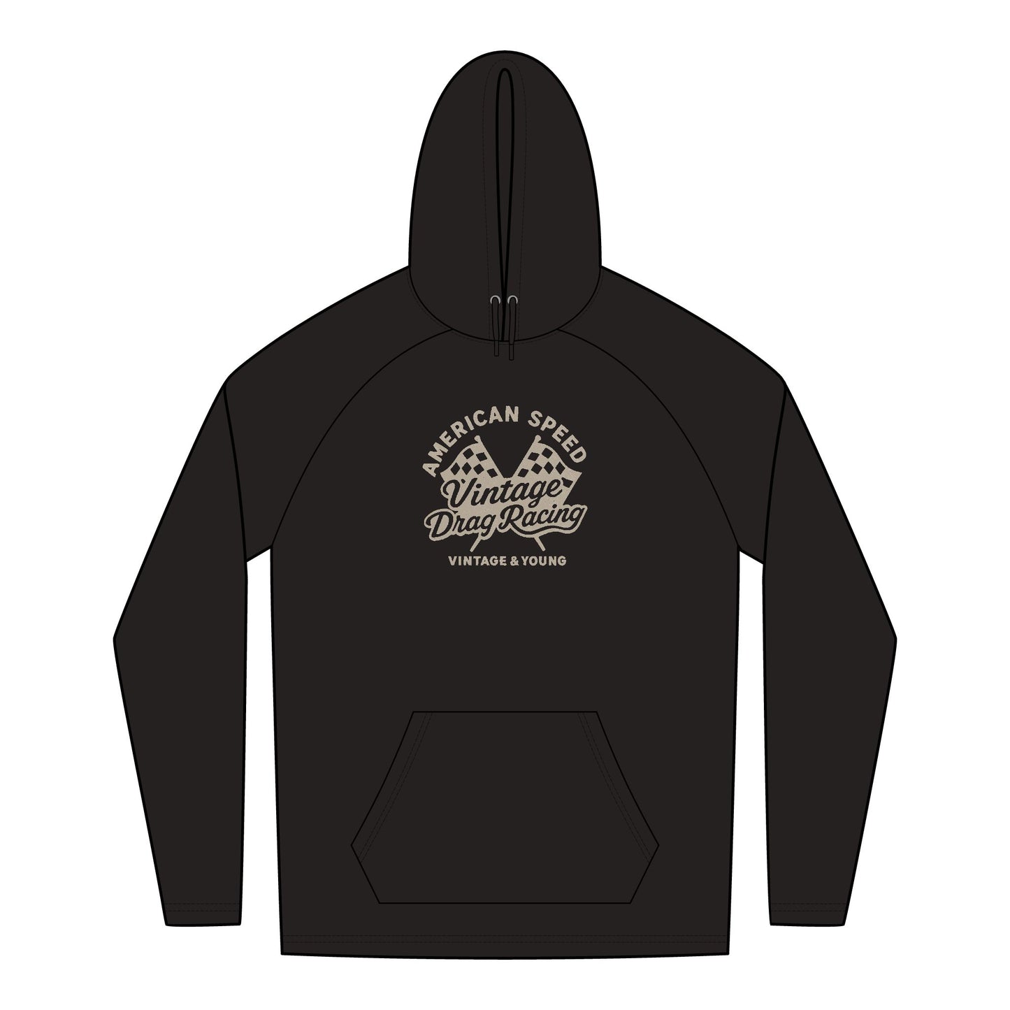 New Era + Vintage & Young Lightweight TriBlend Hoodie Vintage Drag Racing