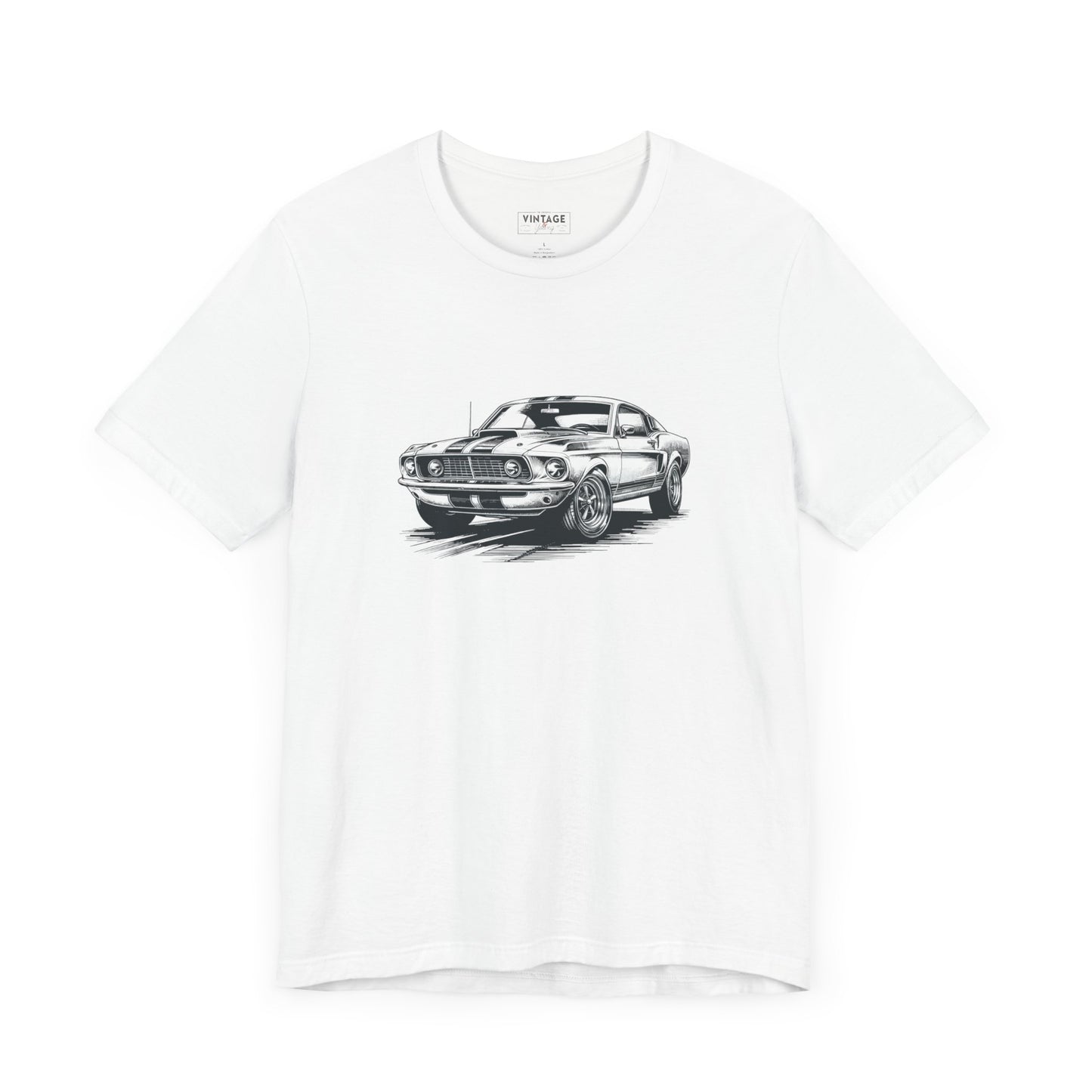 Vintage Mustang Hand-Drawn Style T-Shirt