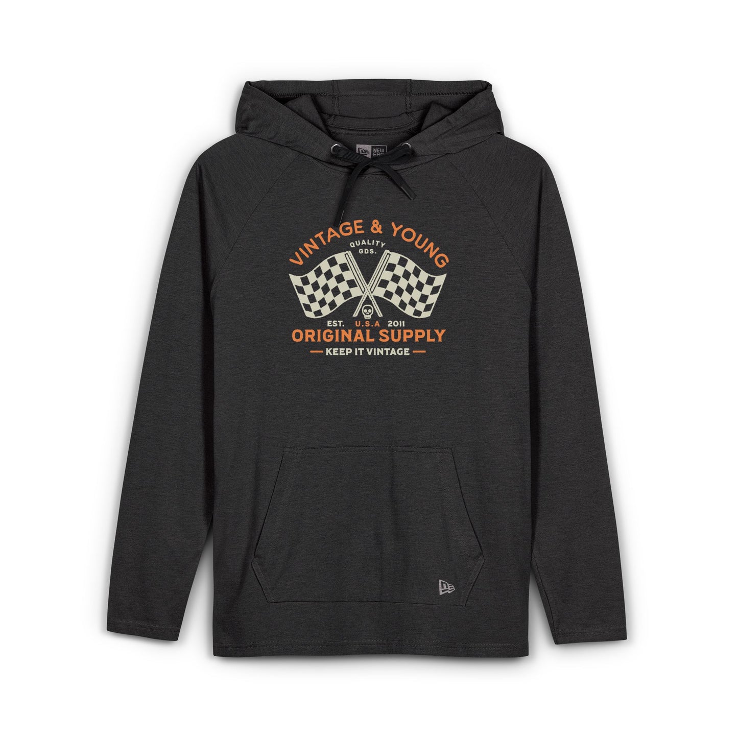 New Era + Vintage & Young Lightweight TriBlend Hoodie Original Supply Checkered
