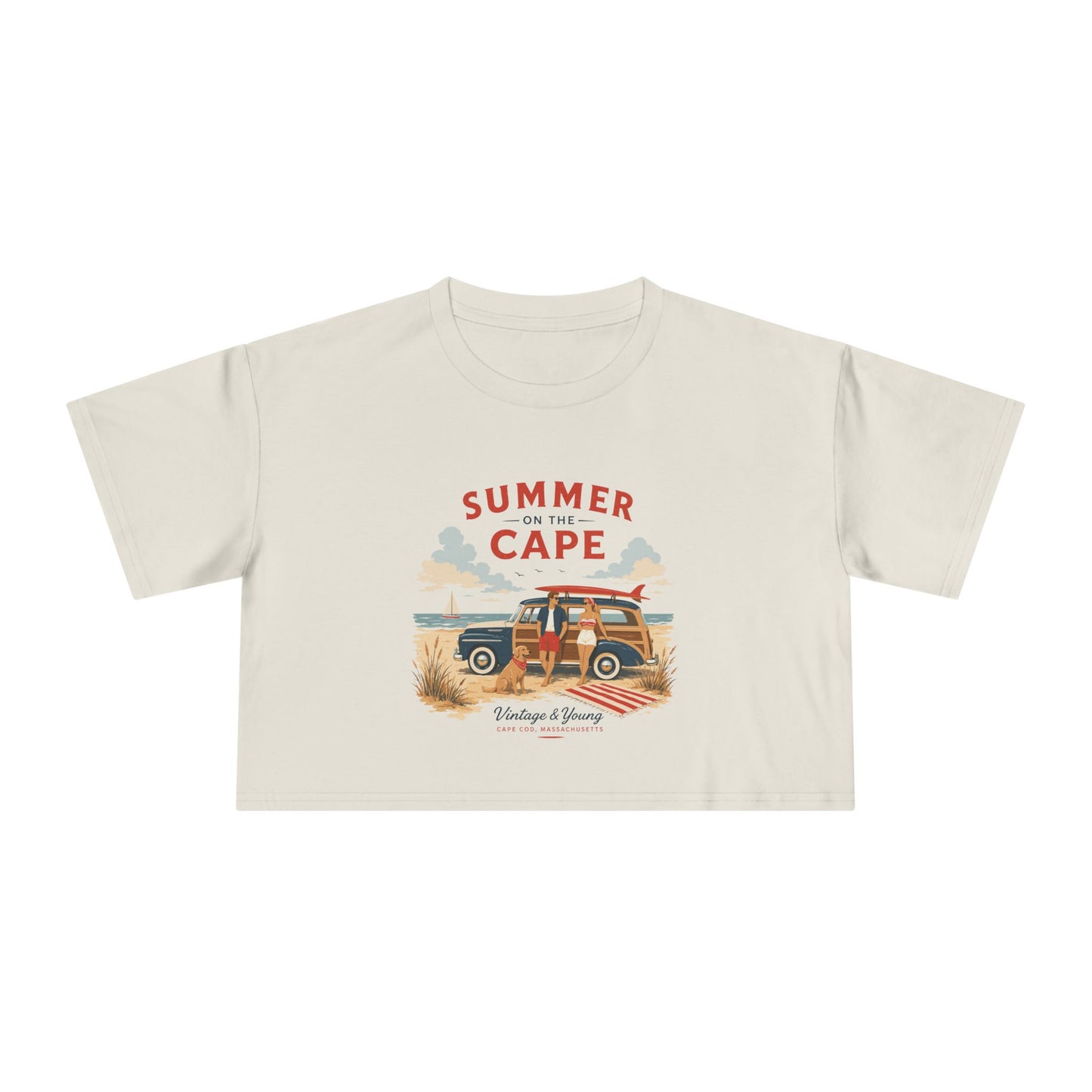 Cape Cod Woodie Crop Top Tee