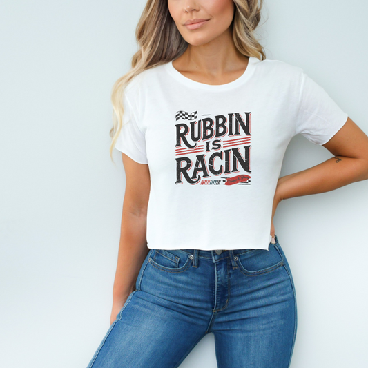 Vintage Young Crop Tee-  Rubbin' Is Racin'