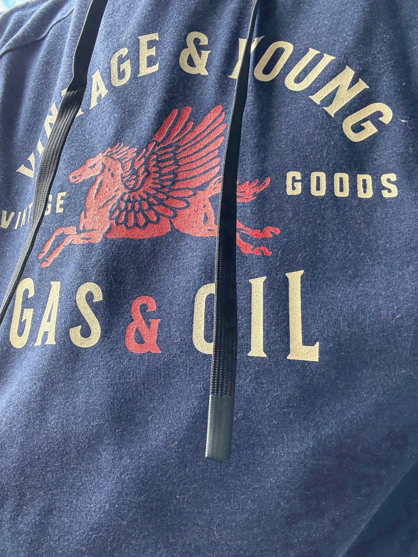 New Era + Vintage & Young Lightweight TriBlend Hoodie Gas & Oil