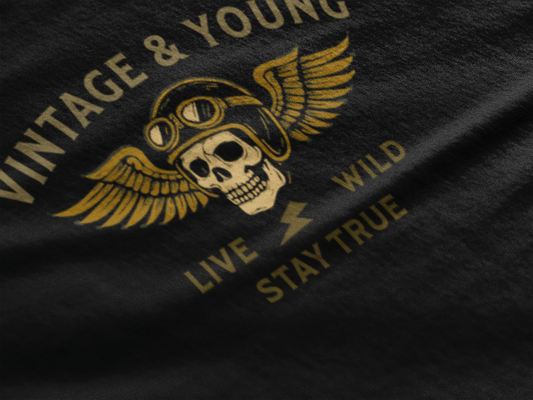 Live Wild Stay True Premium Vintage Garment-dyed Tee