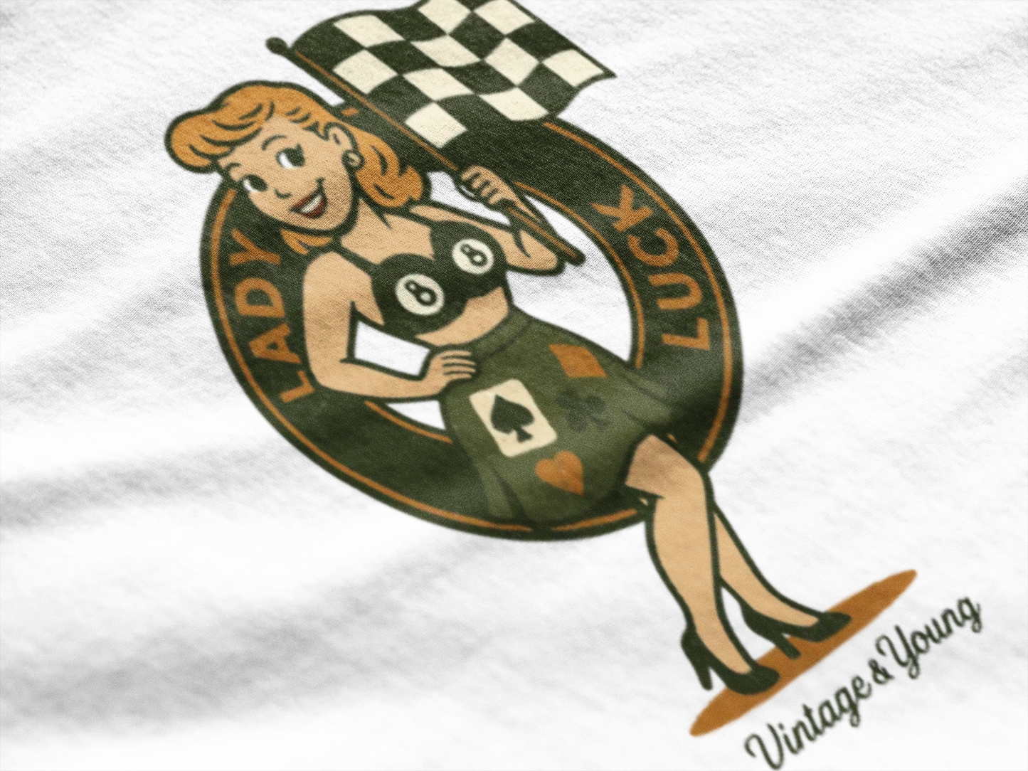 Lady Luck Premium Vintage Garment-dyed Tee