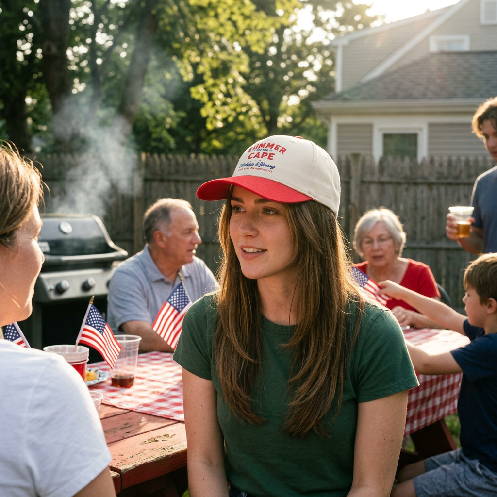 Summer on the Cape Retro Baseball Cap