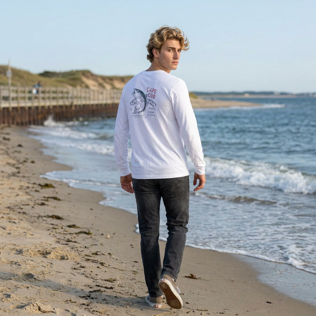 Cape Cod Striper Long Sleeve Tee