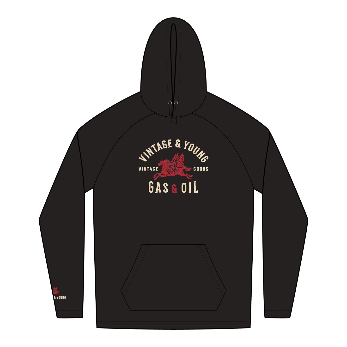 New Era + Vintage & Young Lightweight TriBlend Hoodie Gas & Oil