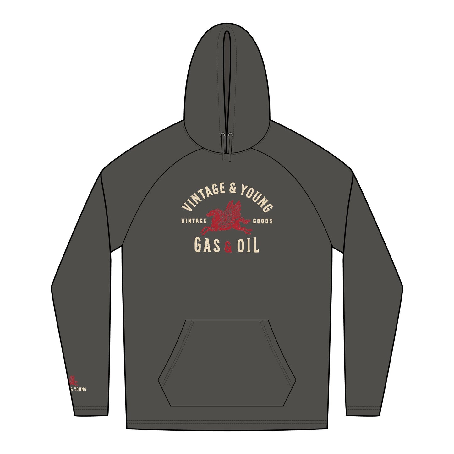 New Era + Vintage & Young Lightweight TriBlend Hoodie Gas & Oil