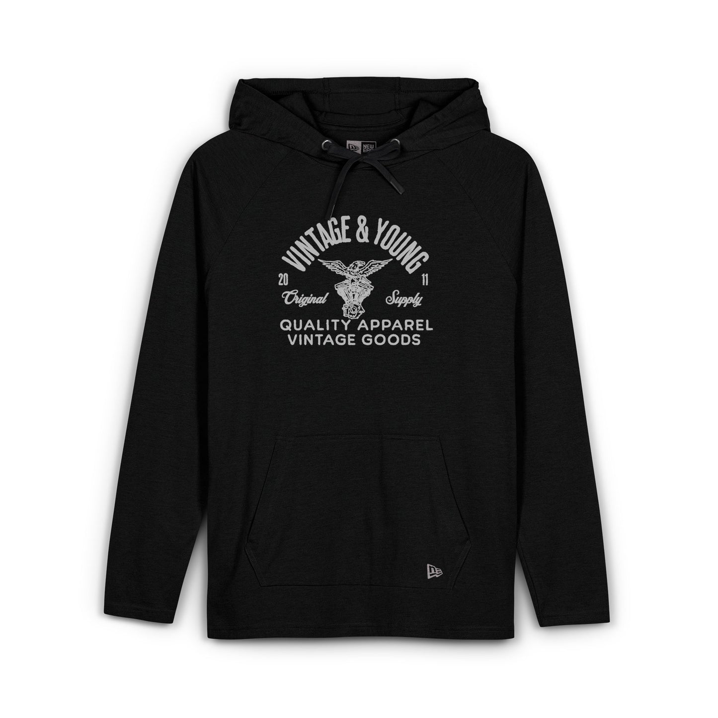 New Era + Vintage & Young Lightweight TriBlend Hoodie Original Supply Eagle