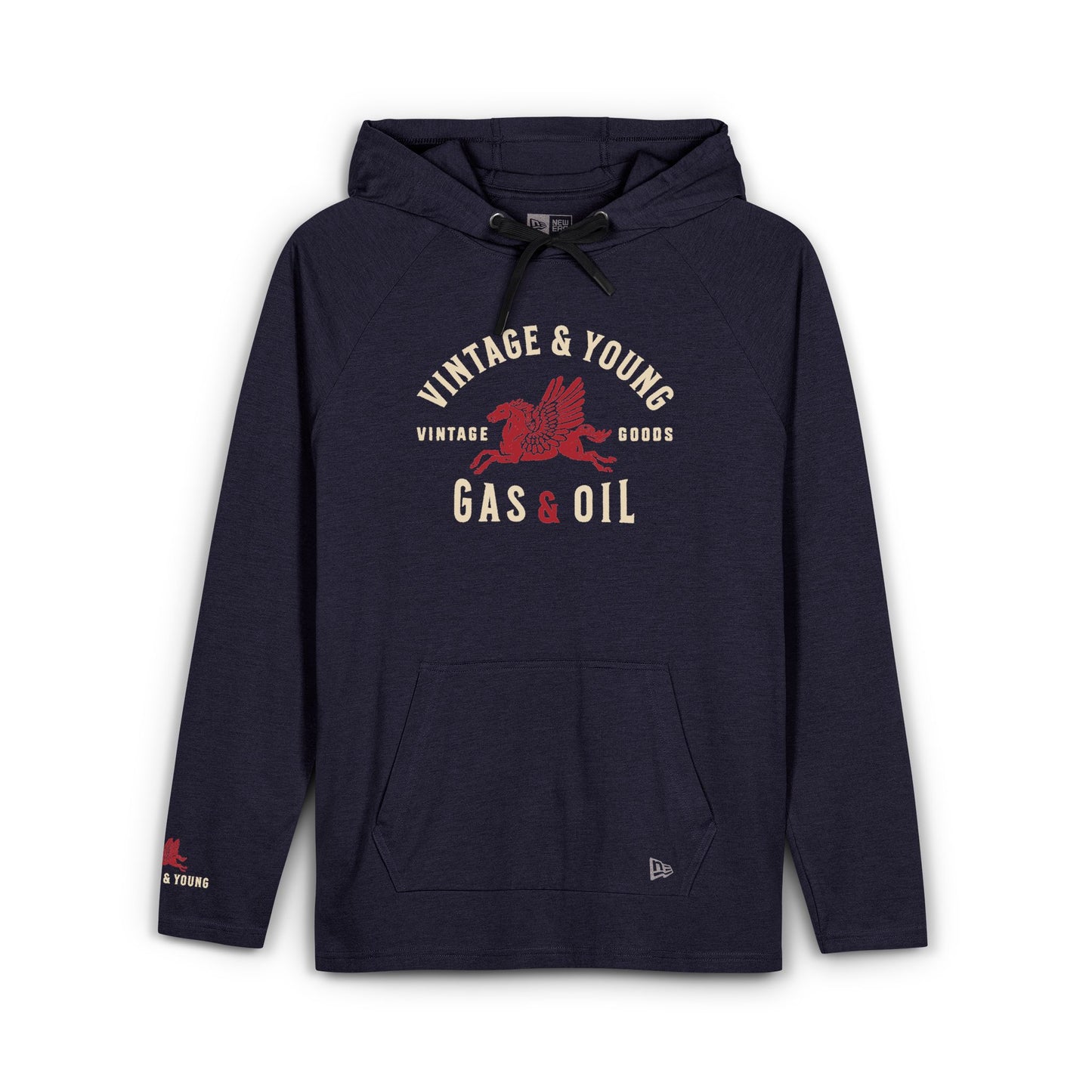 New Era + Vintage & Young Lightweight TriBlend Hoodie Gas & Oil