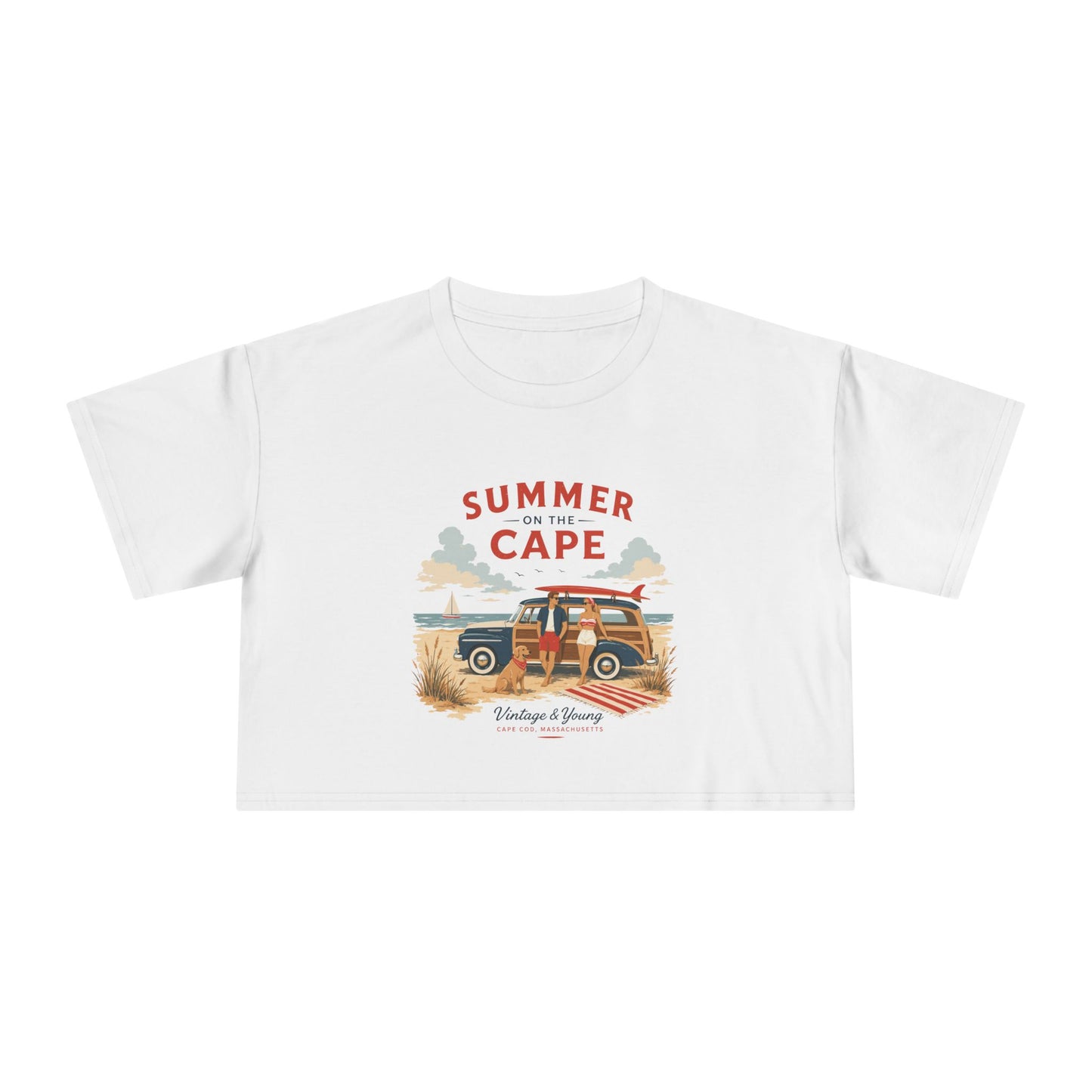 Cape Cod Woodie Crop Top Tee