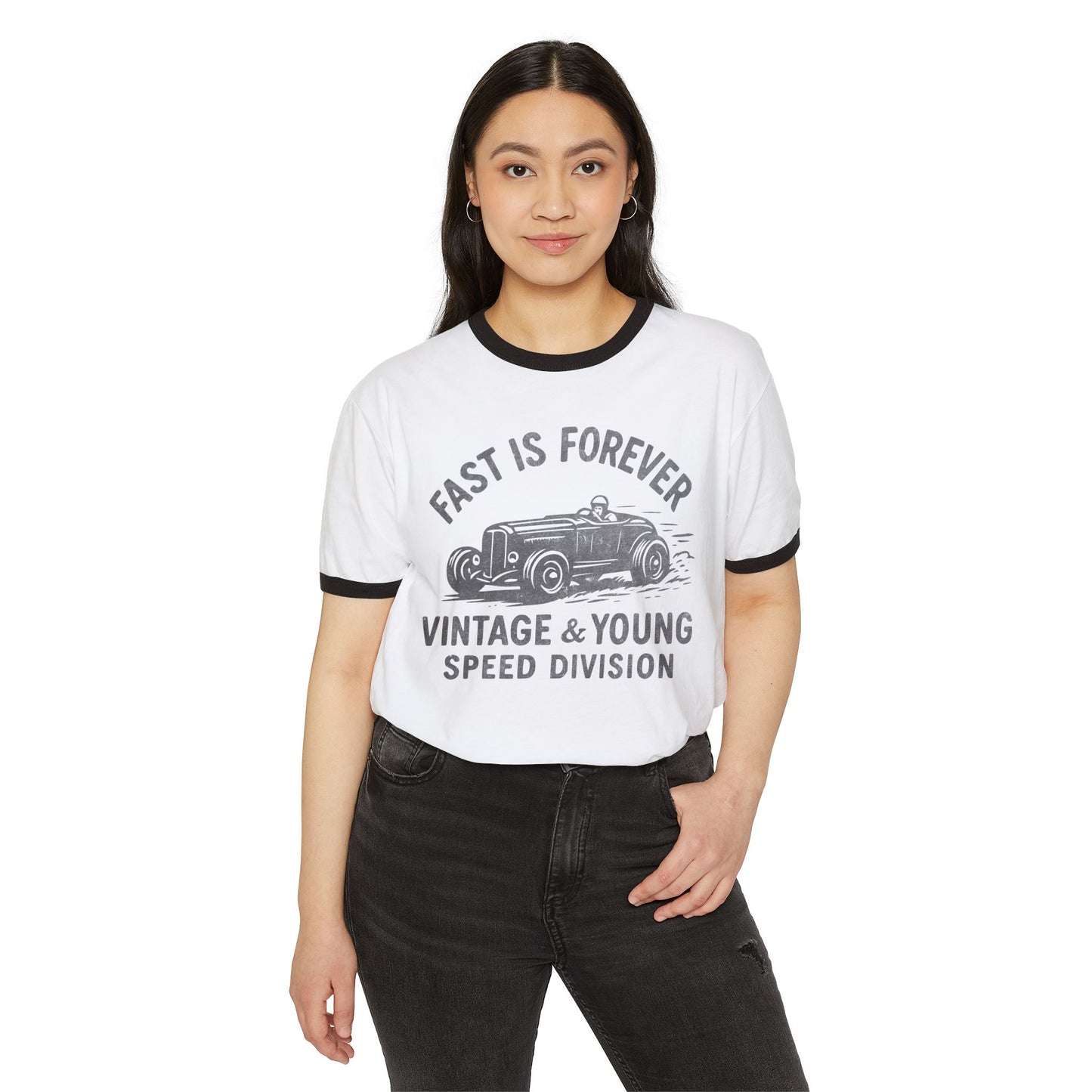 Fast Is Forever Tee - Unisex Cotton Ringer T-Shirt