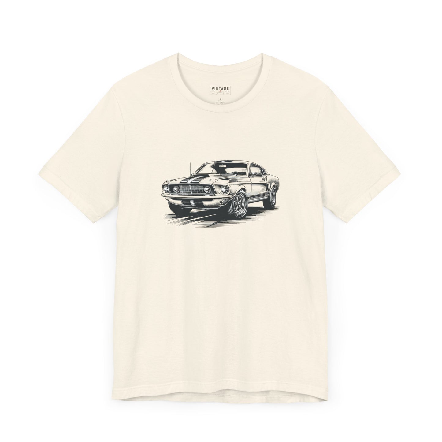 Vintage Mustang Hand-Drawn Style T-Shirt