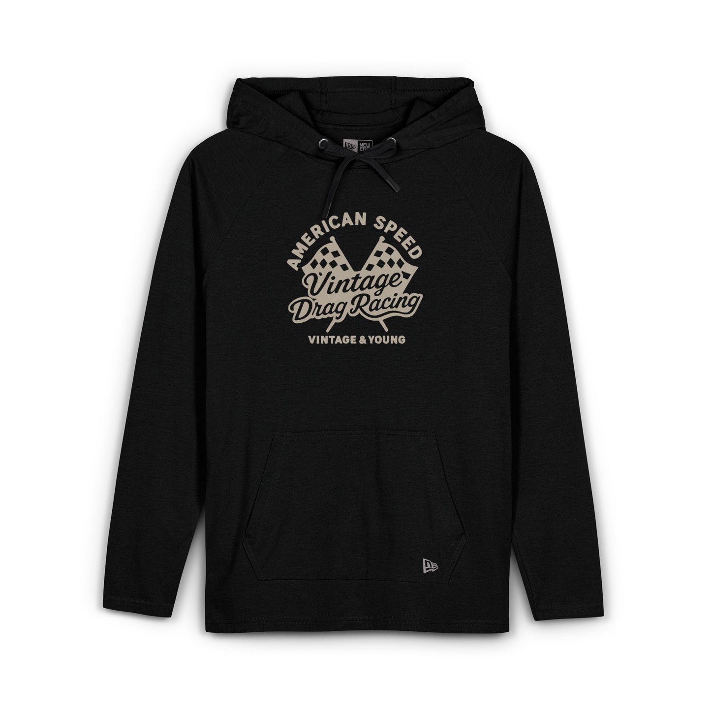 New Era + Vintage & Young Lightweight TriBlend Hoodie Vintage Drag Racing