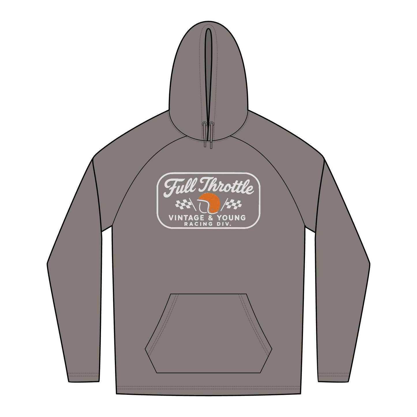 New Era + Vintage & Young Lightweight TriBlend Hoodie Full Throttle