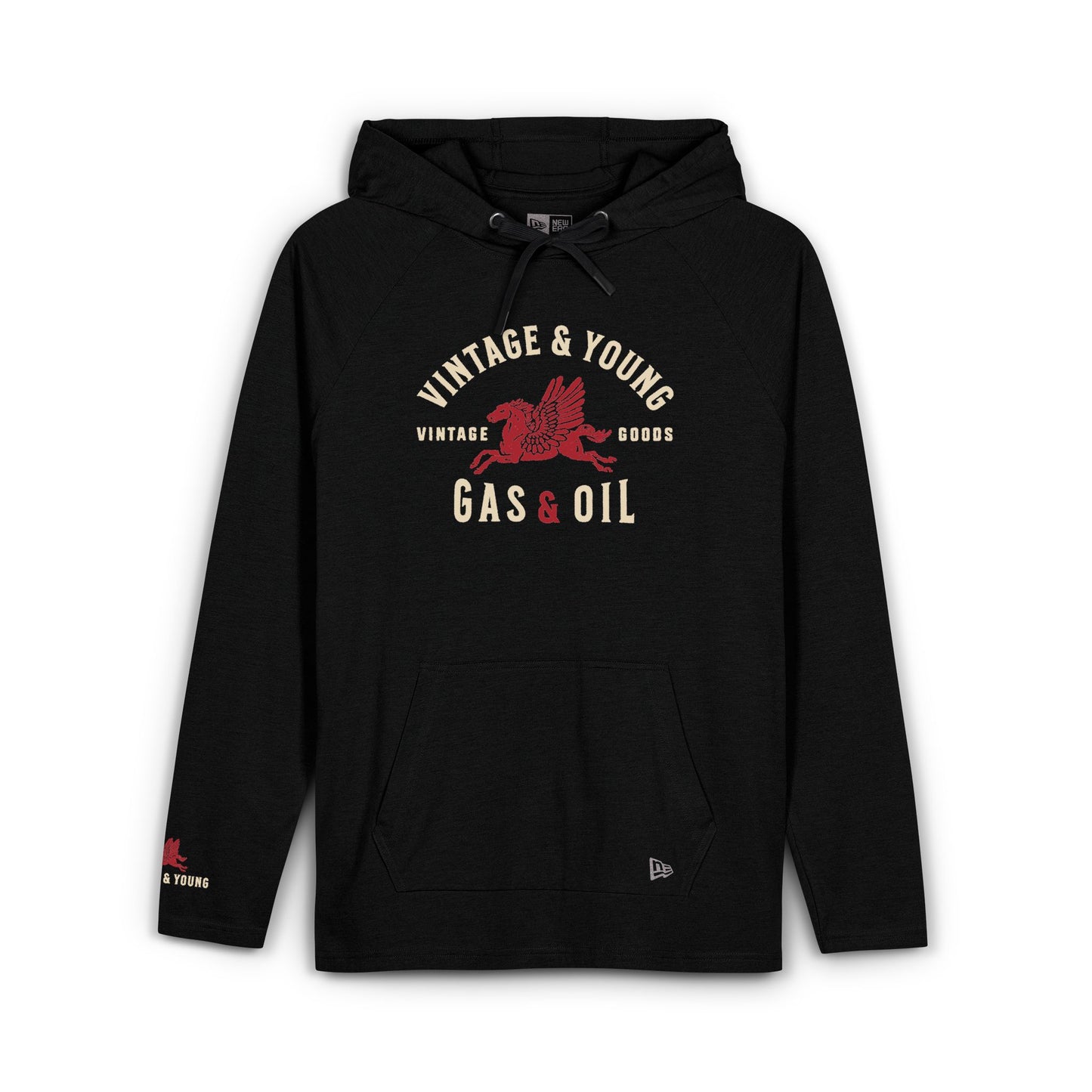 New Era + Vintage & Young Lightweight TriBlend Hoodie Gas & Oil