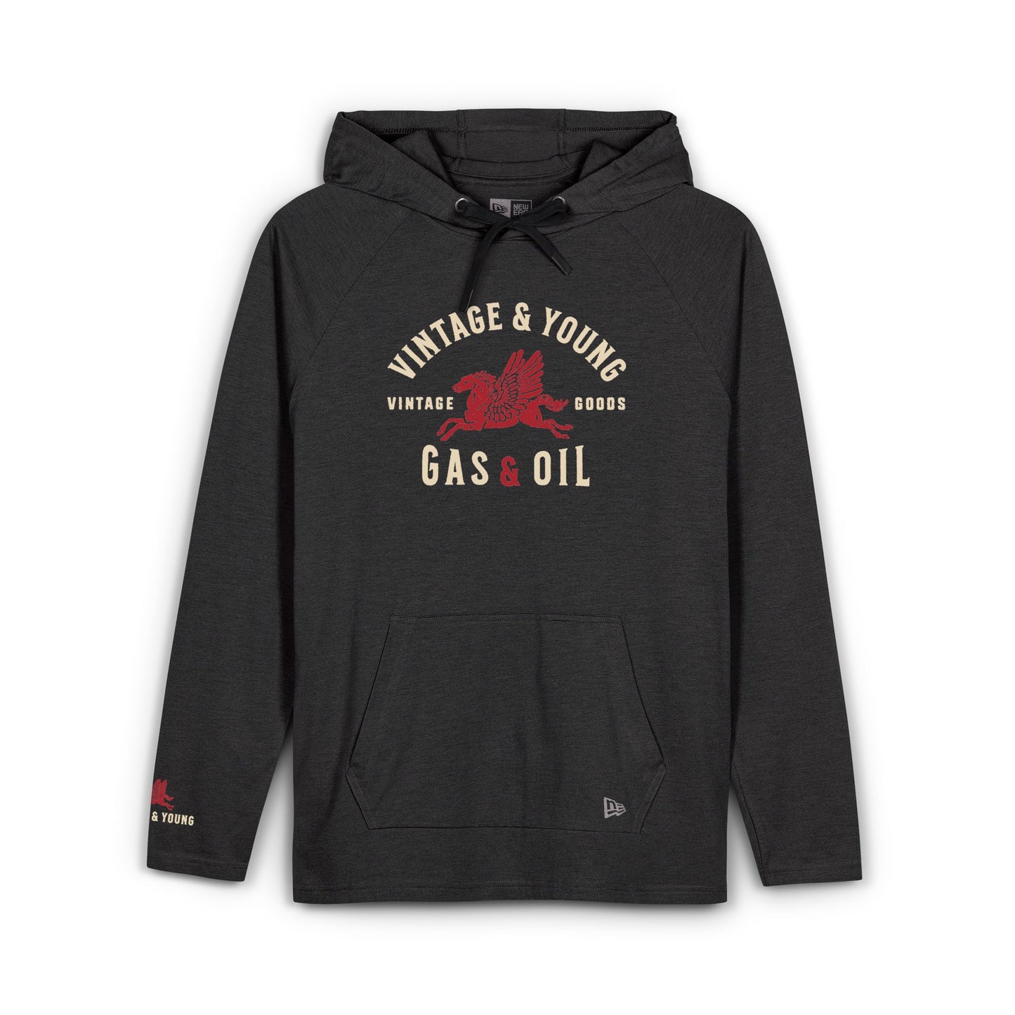 New Era + Vintage & Young Lightweight TriBlend Hoodie Gas & Oil