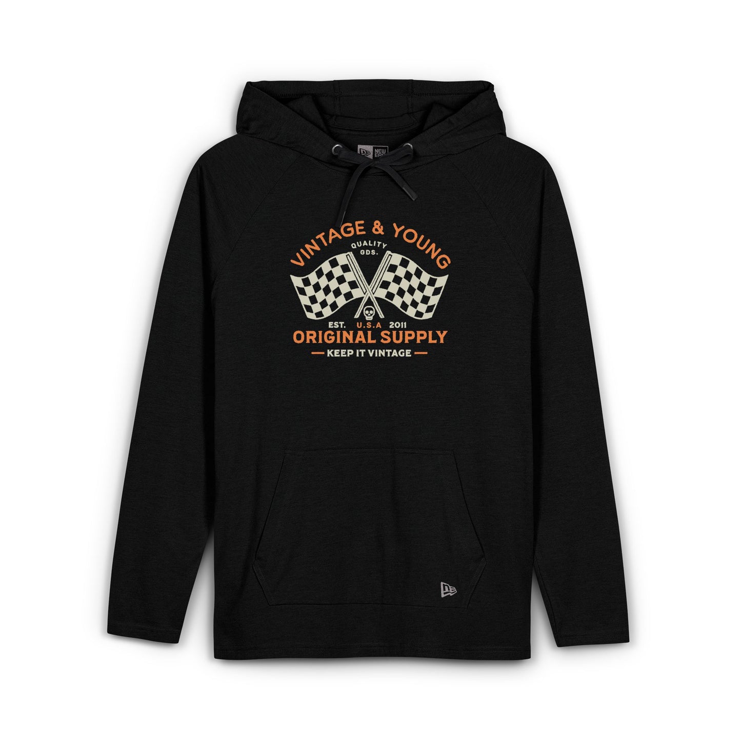 New Era + Vintage & Young Lightweight TriBlend Hoodie Original Supply Checkered