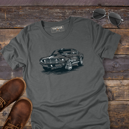 Vintage Mustang Hand-Drawn Style T-Shirt