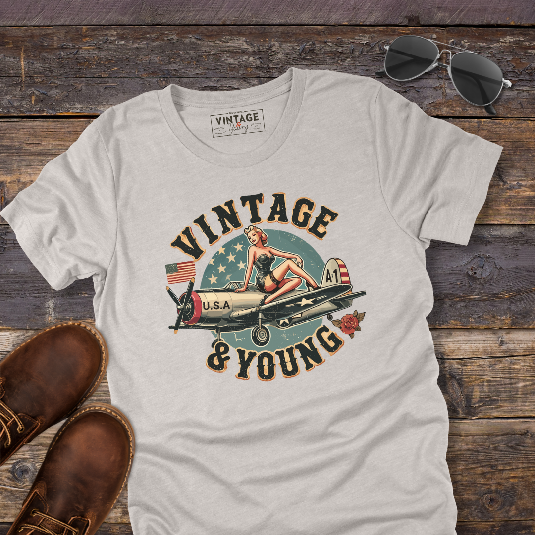 Vintage Pilot Pinup Tee