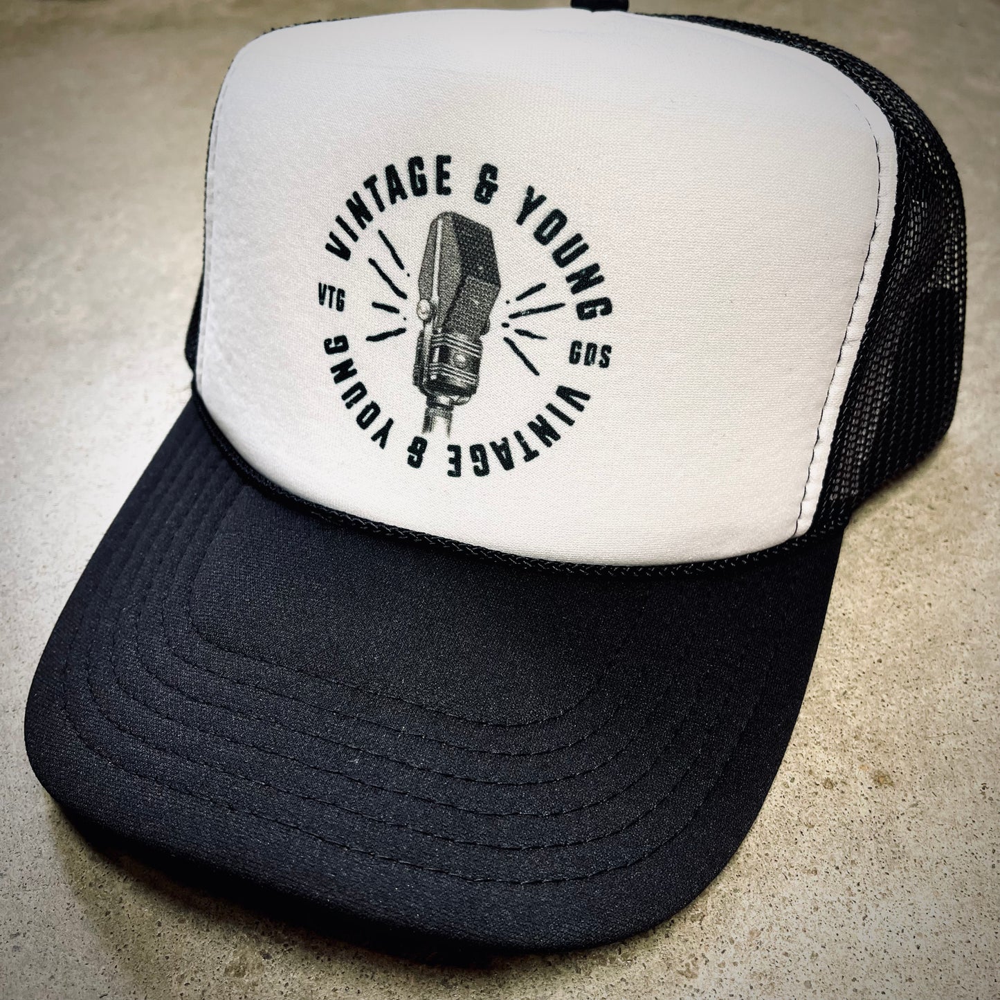 Vintage & Young Microphone Trucker Hat