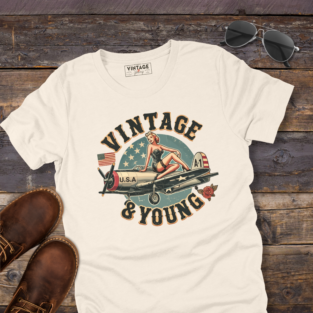 Vintage Pilot Pinup Tee