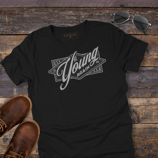 Art Deco 'Be Young Again' Tee