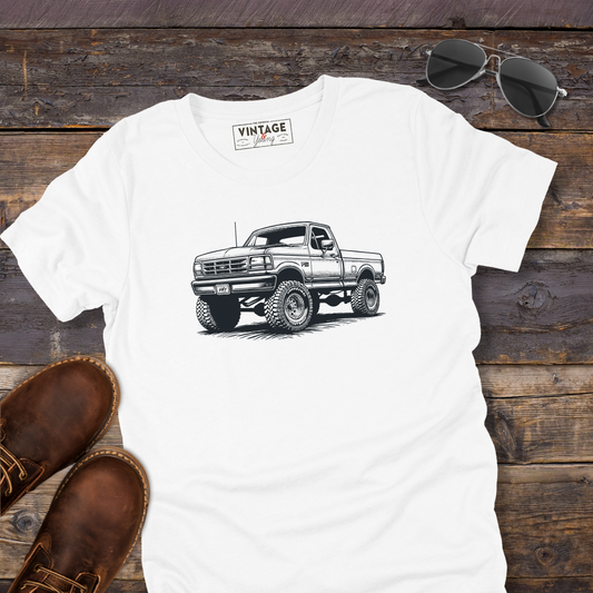 Vintage 1995 F-250 4x4 Hand-Drawn Style T-Shirt