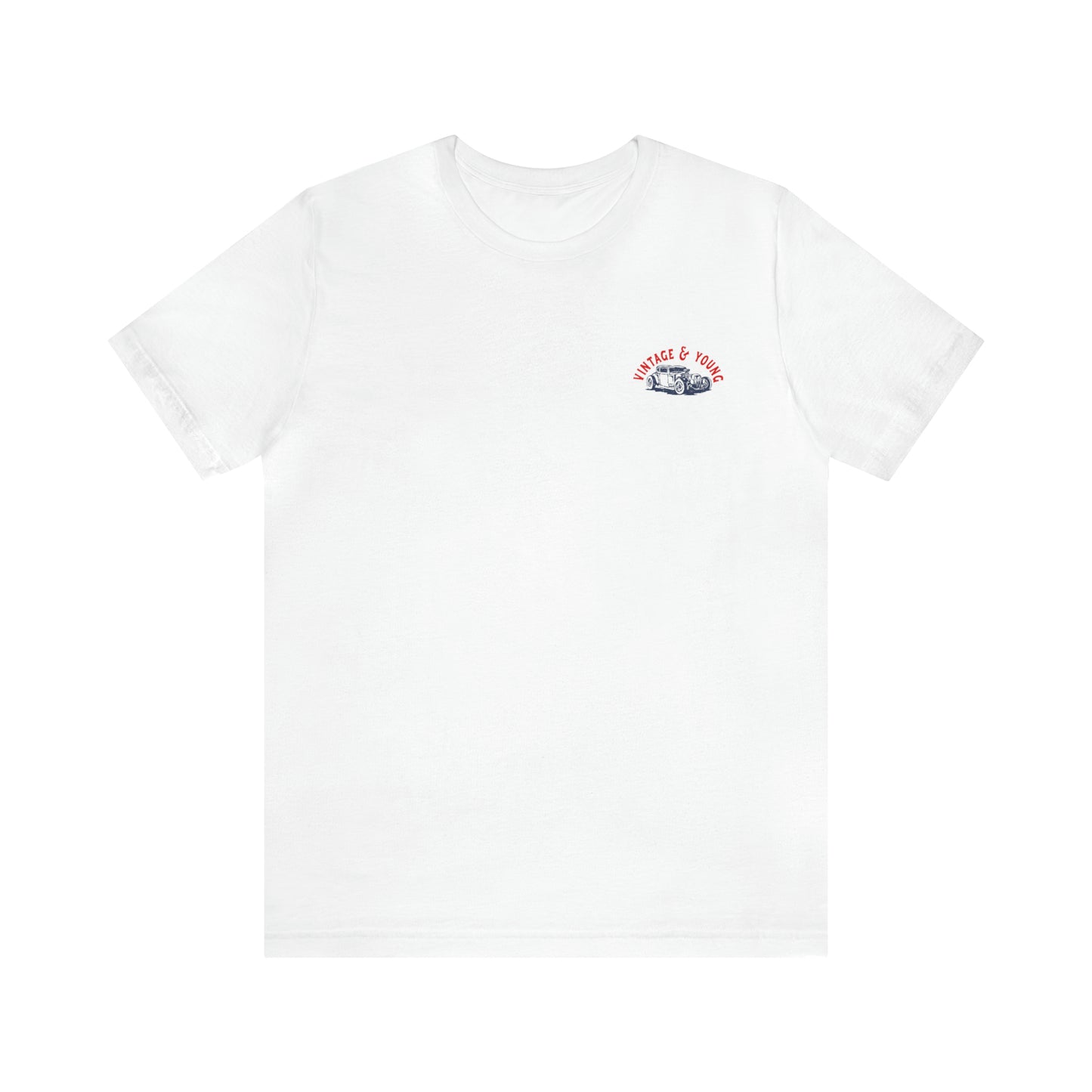 White Retro Inspired Car Club Tee